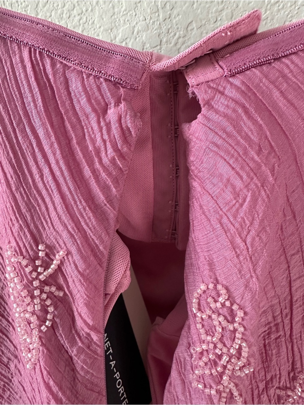 STAUD Cassie beaded organza maxi dress in Flirt pink SZ US 8 NWT - Picture 7 of 8